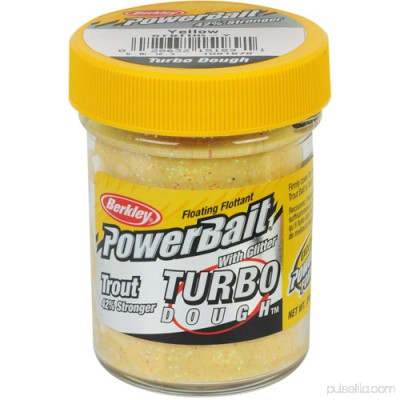 Berkley PowerBait Turbo Dough 1.75 oz Glitter Trout Floating Bait, Chartreuse 553152458